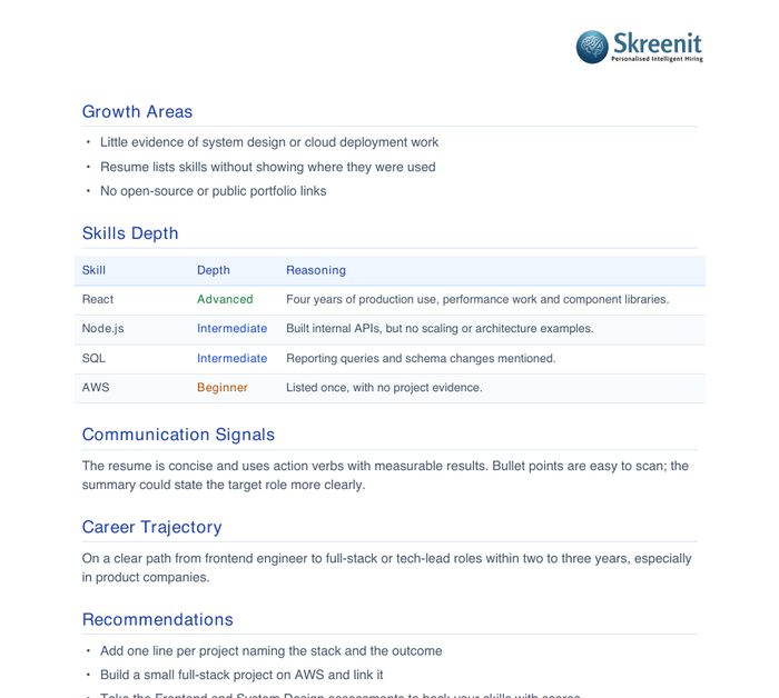 Employability Report, page 2